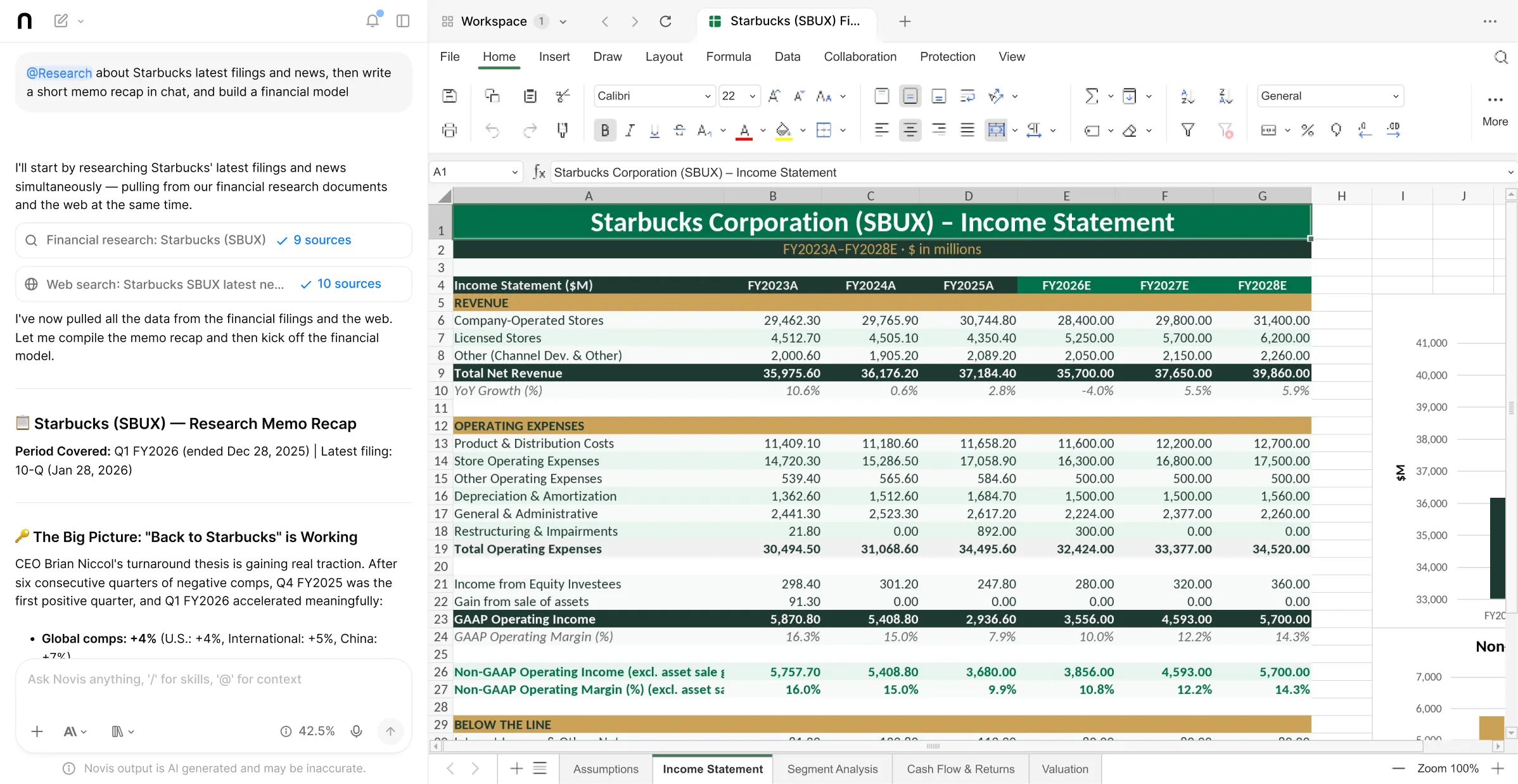 UI shot of Xlsx workspace