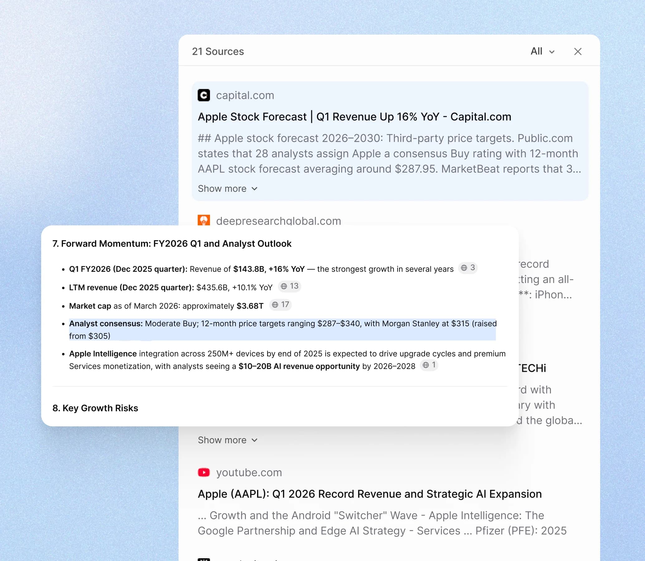 Deep research across markets, sectors, and companies